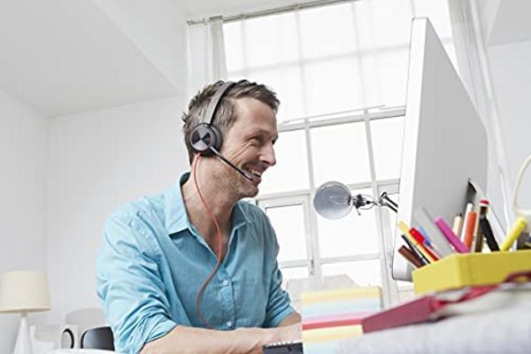 Plantronics Poly - Blackwire 8225 Wired Headset with Boom Mic Dual-Ear (Stereo) Computer Headset - USB-A to Connect to Your PC/Mac - Active Noise Canceling-Works with Teams (Certif