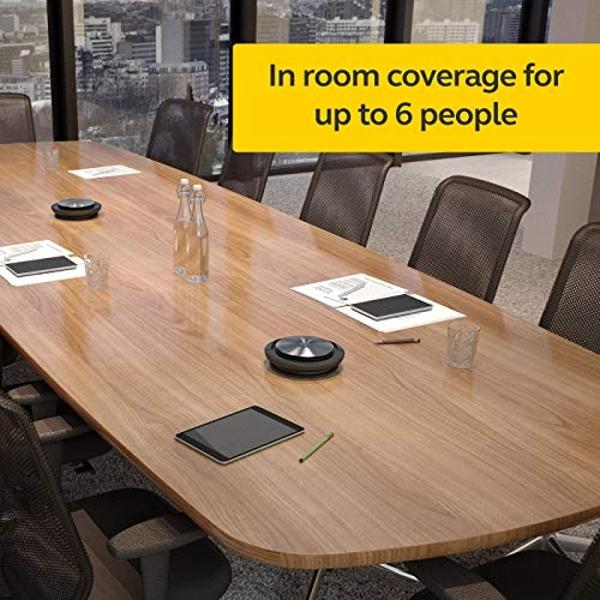 Jabra Speak 710 MS Wireless Bluetooth Speakerphone with Link 370 USB Adapter – Portable Conference Speaker for Holding Meetings Anywhere with Immersive Sound - Certified for Micros