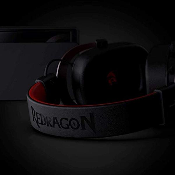 Redragon H510 Zeus Wired Gaming Headset - 7.1 Surround Sound - Memory Foam Ear Pads - 53MM Drivers - Detachable Microphone, Works for Multi-Platforms PC, PS4/3 & Xbox One/Series X,