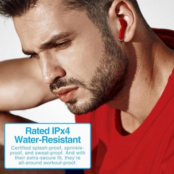 Naztech Xpods PRO - True Wireless Noise Cancelling Earbuds w/Touch Control, IPX4 Water-Resistant, HD Sound, Secure Fit for Sports, Gym Workouts & More, includes Wireless Charging C