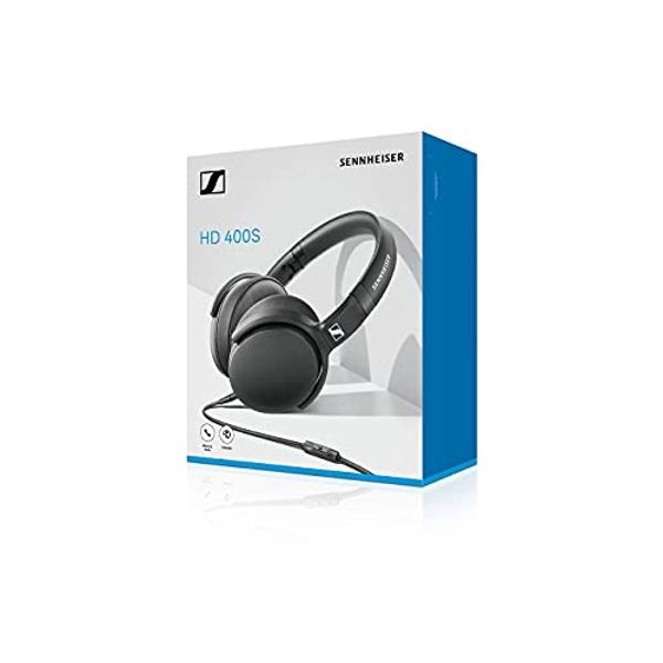 Sennheiser HD 400S Closed Back, Around Ear Headphone with One-Button Smart Remote on Detachable Cable