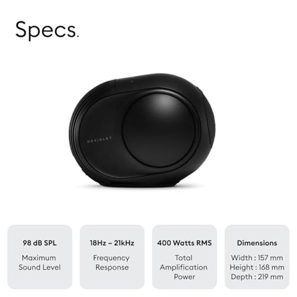 Devialet Phantom II - 98 dB - Compact Wireless Speaker - Matte Black