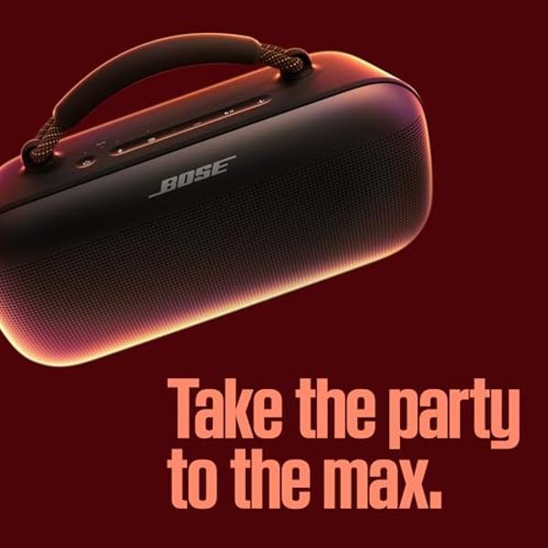Bose SoundLink Max Portable Speaker, Large IP67 Waterproof Bluetooth Speaker, Up to 20 Hours of Playtime, USB-C, Built-in 3.5mm AUX Input, Black