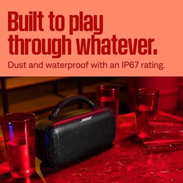 Bose SoundLink Max Portable Speaker, Large IP67 Waterproof Bluetooth Speaker, Up to 20 Hours of Playtime, USB-C, Built-in 3.5mm AUX Input, Black