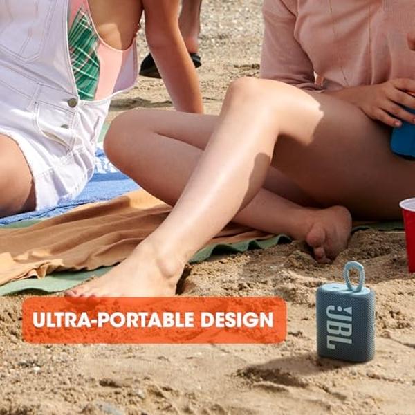 JBL Go 3 - Portable Mini Bluetooth Speaker, big audio and punchy bass, IP67 waterproof and dustproof, 5 hours of playtime, speaker for home, outdoor and travel (Teal)