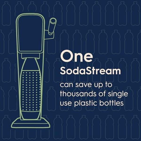 SodaStream - ART Sparkling Water Maker | VALUE BUNDLE | CQC CO2 system | Includes 2x CO2 Cylinders, 2x 32 Fl Oz Dishwasher Safe Bottles, 2x Bubly Flavor Drops | Combine with Pepsi 
