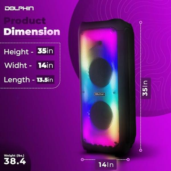 JBL PartyBox 110 - Portable Party Speaker with Built-in Lights, Powerful Sound and deep bass, Black