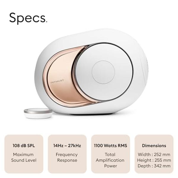 Devialet - Phantom I 108dB - High-Fidelity Wireless Speaker - Gold - Implosive Soundstage - Zero Distortion - Bluetooth Speaker - Loud Stereo Sound, Deep Bass