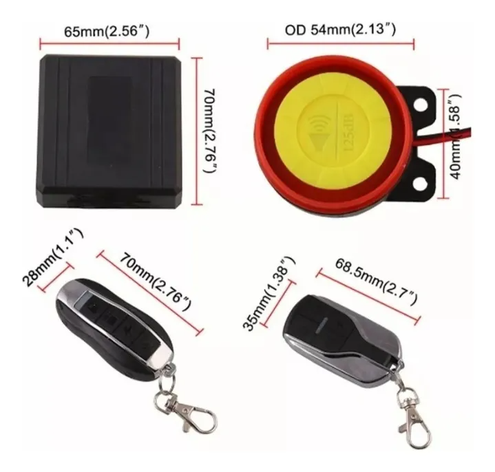 12v Alarma De Motocicleta, De Alarma Universal Control Remoto Del Motor De Arranque 125db