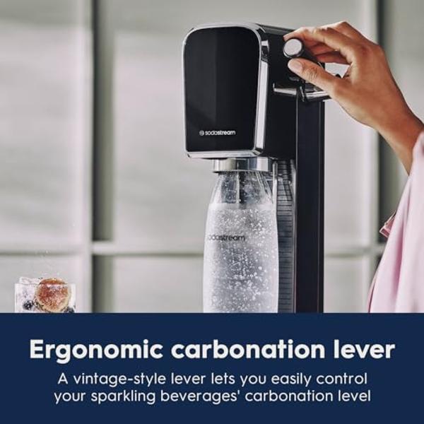 SodaStream - ART Sparkling Water Maker | VALUE BUNDLE | CQC CO2 system | Includes 2x CO2 Cylinders, 2x 32 Fl Oz Dishwasher Safe Bottles, 2x Bubly Flavor Drops | Combine with Pepsi 