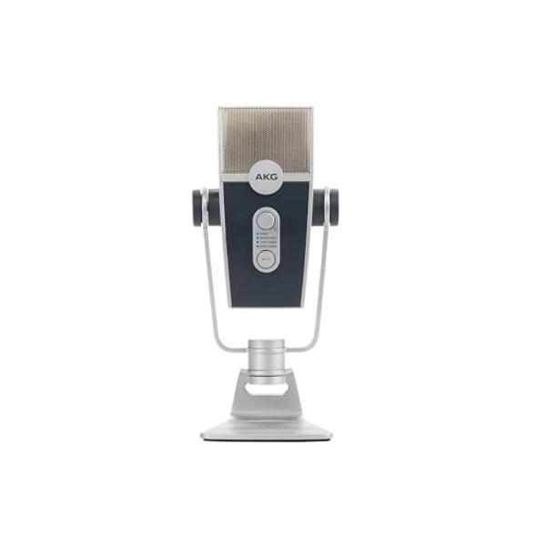 AKG Pro Audio Lyra Ultra-HD USB C Microphone for Recording, Streaming, Gaming, Podcasting, ASMR on PC and Mac, Condenser Mic for Laptop or Computer, Adjustable Stand, Plug and Play
