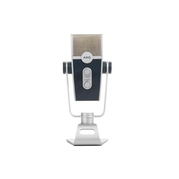 AKG Pro Audio Lyra Ultra-HD USB C Microphone for Recording, Streaming, Gaming, Podcasting, ASMR on PC and Mac, Condenser Mic for Laptop or Computer, Adjustable Stand, Plug and Play