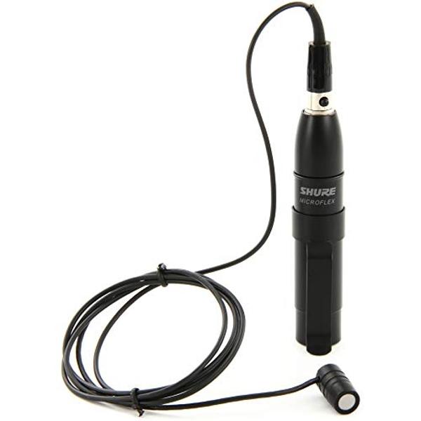 Shure Microflex MX184 Supercardioid Lavalier Microphone - Condenser Mic with TQG / TA4F Connector Wireless Bodypack Transmitters