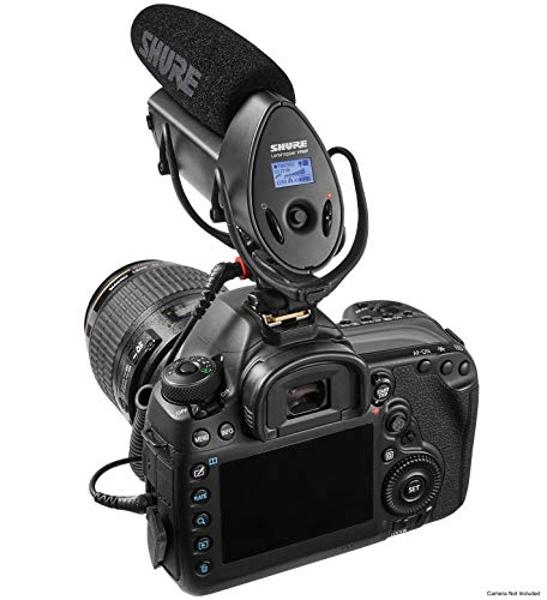 Shure VP83F LensHopper Camera-Mounted Condenser Shotgun Microphone with Integrated Digital Flash Recording - Windscreen, Superior RF Immunity, Backlit LCD, 5-Position Joystick, Ryc