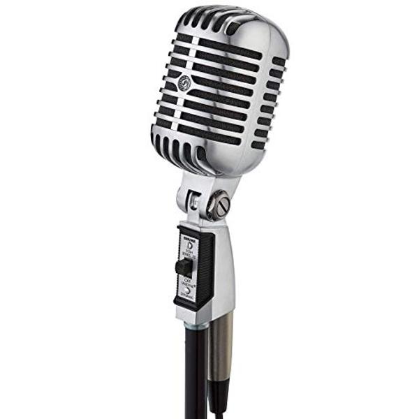 Shure 55SH Series II Iconic Microphone - Vintage Style, Rich Sound Quality, Rugged Construction, Shock-Mounted Noise Reduction for Vocals & Instruments-for Live Performances & Stud