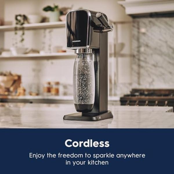 SodaStream - ART Sparkling Water Maker | VALUE BUNDLE | CQC CO2 system | Includes 2x CO2 Cylinders, 2x 32 Fl Oz Dishwasher Safe Bottles, 2x Bubly Flavor Drops | Combine with Pepsi 