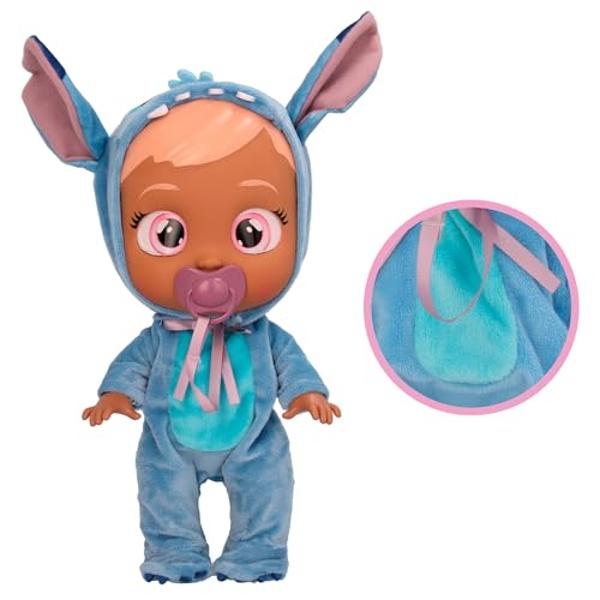 Cry Babies Disney Stitch -12" Baby Doll, Stitch Themed Pajamas, for Girls and Kids 18M and Up