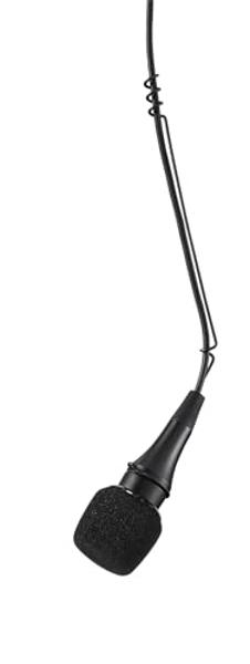 Shure Centraverse CVO Installed Sound Overhead Microphone - Black, Cardioid Condenser Mic with 25-Foot XLR Cable, Snap-fit Windscreen and Wire Aiming Hanger (CVO-W/C)