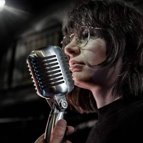 Shure 55SH Series II Iconic Microphone - Vintage Style, Rich Sound Quality, Rugged Construction, Shock-Mounted Noise Reduction for Vocals & Instruments-for Live Performances & Stud