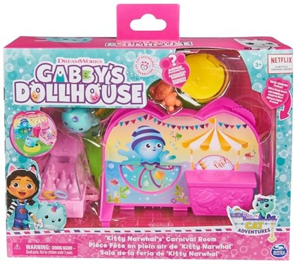 Gabby and The Magic House – Gabby's Dollhouse – Deluxe Carnival Playset – 1 Figure + Accessories – Doll House Piece – Cartoon Gabby and The Magic House – Children's Toy 3 Years and