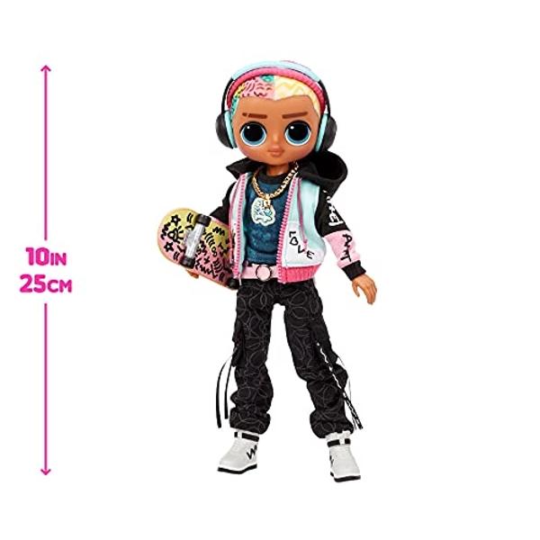 L.O.L. Surprise! OMG Guys Fashion Doll Cool Lev with 20 Surprises, Poseable, Including Skateboard, Outfit & Accessories Playset - Gift for Kids & Collectors, Toys for Girls Boys Ag