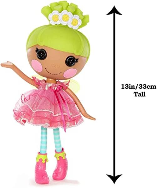 Lalaloopsy Doll- Pix E. Flutters & Pet Firefly, 13" Fairy Doll with Florescent Yellow Hair, Pink Outfit & Accessories, Reusable House Playset- Gifts for Kids, Toys for Girls Ages 3