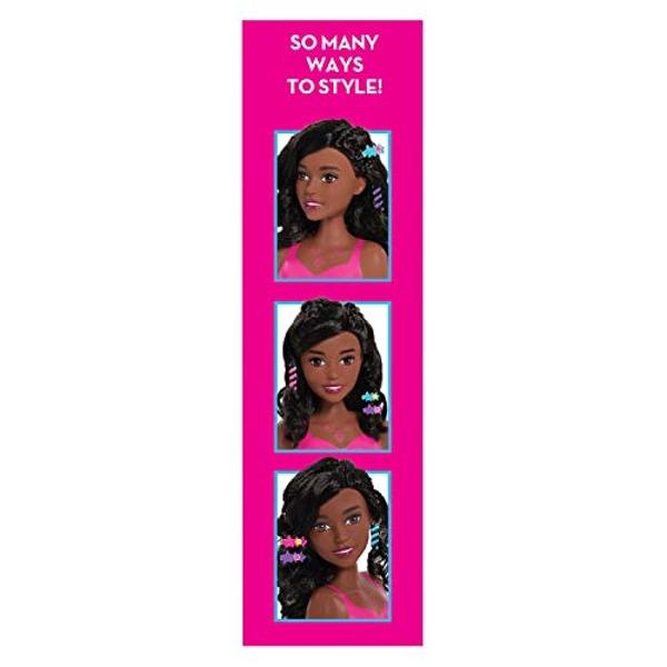 Barbie Fashionistas 8-inch Styling Head, Black Hair, 20-pieces
