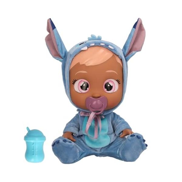 Cry Babies Disney Stitch -12" Baby Doll, Stitch Themed Pajamas, for Girls and Kids 18M and Up