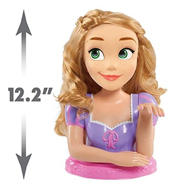 Disney Princess Deluxe Rapunzel Styling Head, 13-pieces, Officially Licensed Kids Toys for Ages 3 Up by Just Play