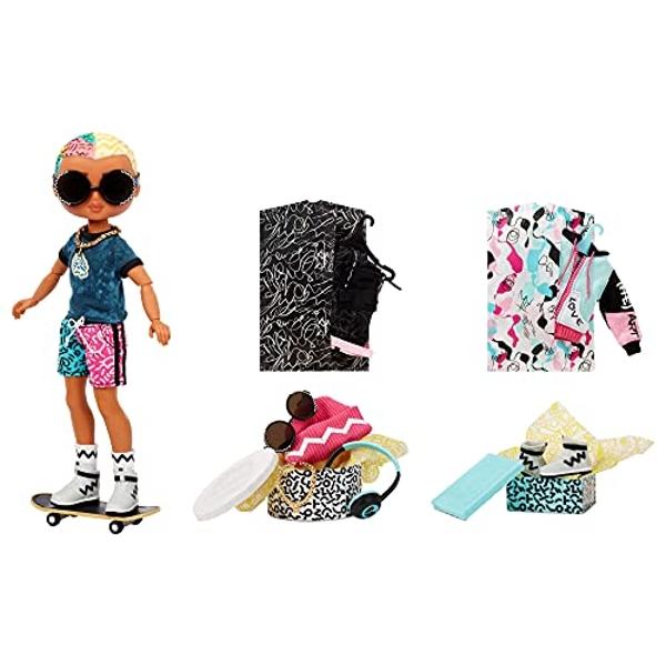 L.O.L. Surprise! OMG Guys Fashion Doll Cool Lev with 20 Surprises, Poseable, Including Skateboard, Outfit & Accessories Playset - Gift for Kids & Collectors, Toys for Girls Boys Ag
