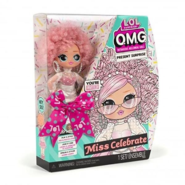 L.O.L. Surprise! OMG Present Surprise Series 2 Fashion Doll Miss Celebrate with 20 Surprises – Great Gift for Kids Ages 4+