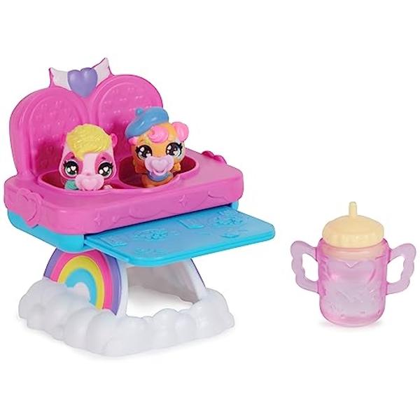Hatchimals Alive, Hungry Hatchimals Playset with Highchair Toy and 2 Mini Figures in Self-Hatching Eggs, Kids Toys for Girls and Boys Ages 3 and up
