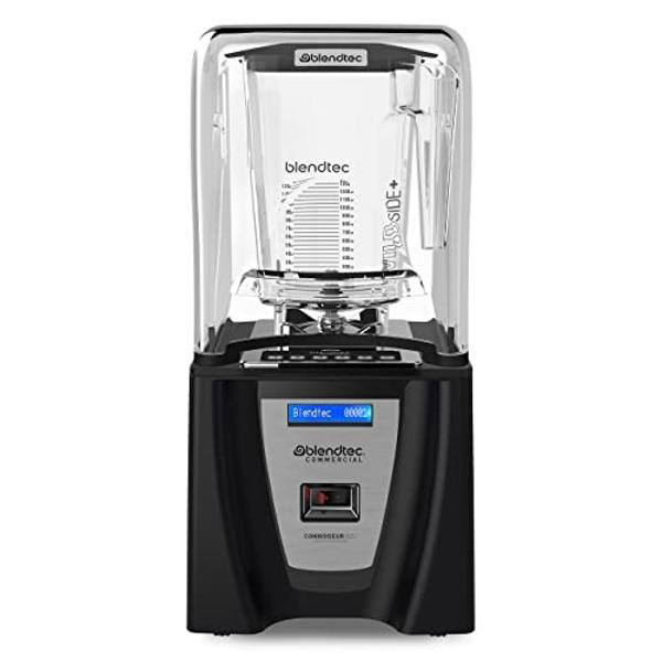 Blendtec Connoisseur 825 Black Food Blender with Sound Enclosure and 2 WildSide+ Jars, 42 Preprogrammed Cycles, 2750 mL Capacity