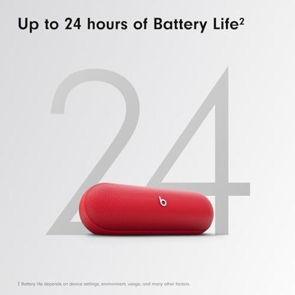 Beats Pill - Portable Bluetooth Speaker - Up to 24H Battery Life, Water Resistant, Bluetooth, Apple & Android Compatible, Seriously Loud Sound for Home, Outdoor and Travel – Statem