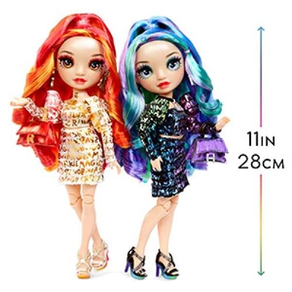 Rainbow High Special Edition Twin (2-Pack) Laurel & Holly De'Vious Fashion Dolls, Multicolor Designer Metallic Outfits, Gift for Kids and Collectors, Toys for Kids Ages 6 7 8+ to 1