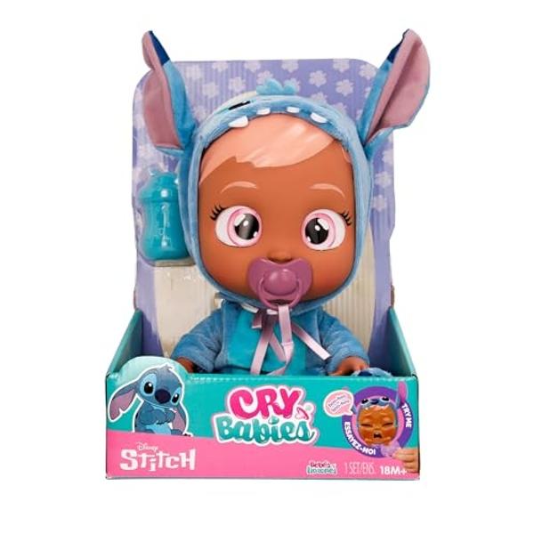 Cry Babies Disney Stitch -12" Baby Doll, Stitch Themed Pajamas, for Girls and Kids 18M and Up