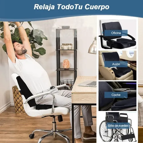 Cojin Soporte Lumbar Almohada Respaldo Sillas Auto Oficina