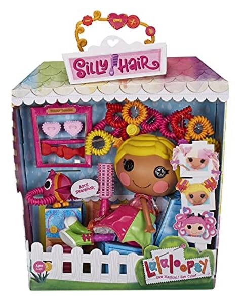 Lalaloopsy Silly Hair Doll- April Sunsplash & Pet Toucan, 13" Rainbow Hair Styling Doll with Multicolor Outfit & 11 Accessories, Reusable Salon Playset- Kids Gifts, Toys for Girls 
