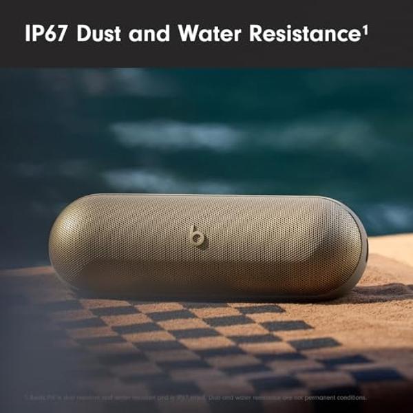 Beats Pill - Portable Bluetooth Speaker- Up to 24H Battery Life, Water Resistant, Bluetooth, Apple & Android Compatible, Seriously Loud Sound for Home, Outdoor and Travel- Champagn
