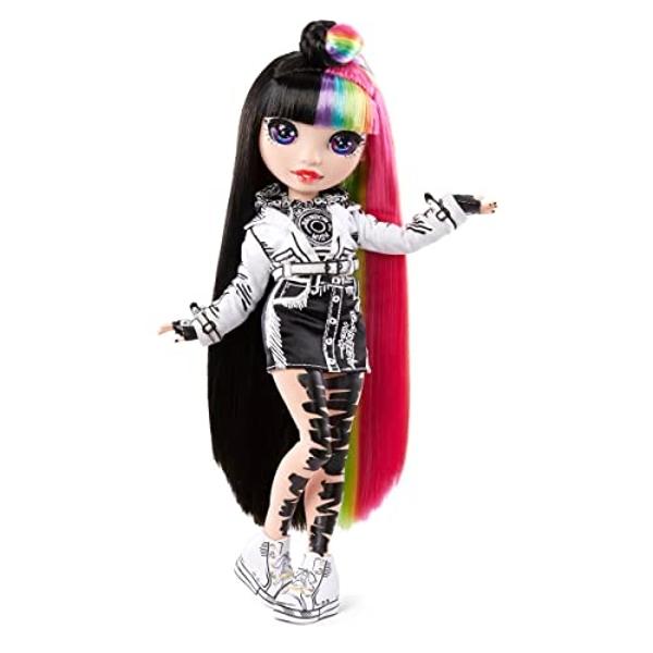 Rainbow High 2021 Jett Dawson Collector Fashion Doll with Black and Rainbow Hair, 2 Designer Outfits to Mix & Match Accessories, Gift for Kids & Collectors, Toys for Kids Ages 6 7 