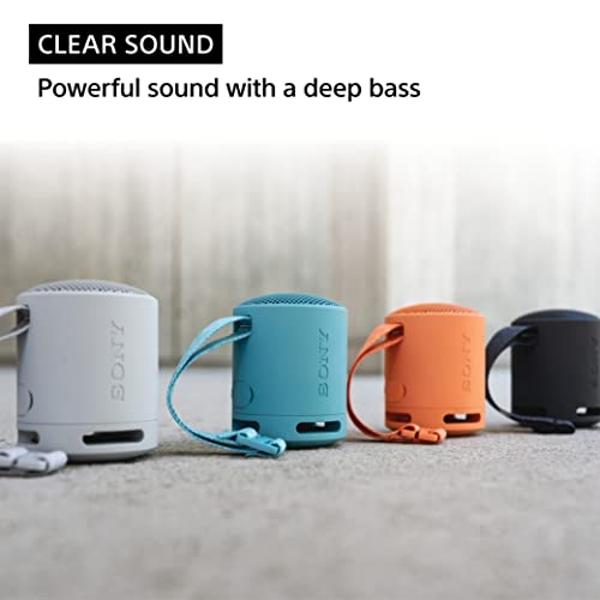 Sony SRS-XB100 Wireless Bluetooth Portable Lightweight Super-Compact Travel Speaker, Durable IP67 Waterproof & Dustproof Shower Speaker, 16 Hr Battery, Versatile Strap, Hands-free 