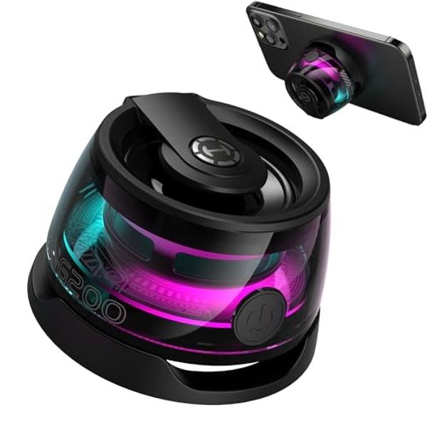 Edifier G200 Magnetic Phone Stand Bluetooth Speaker - Gift Ideas - Small Multifunctional Portable RGB Wireless Speaker with Strong Magnet for Home/Office/Travel/Fridge/Workbench/Ca