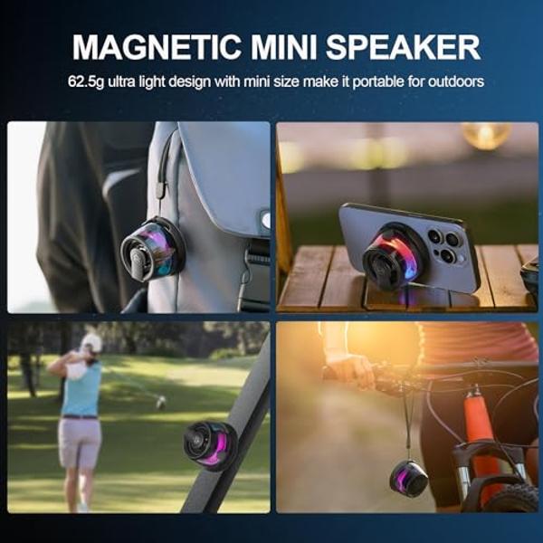 Edifier G200 Magnetic Phone Stand Bluetooth Speaker - Gift Ideas - Small Multifunctional Portable RGB Wireless Speaker with Strong Magnet for Home/Office/Travel/Fridge/Workbench/Ca