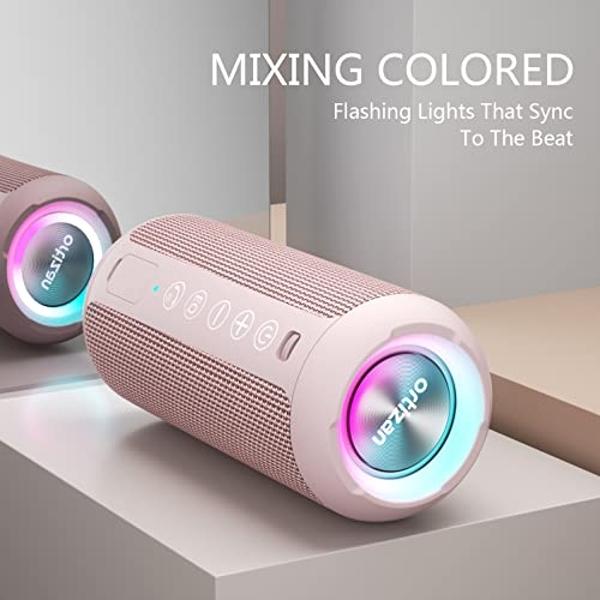 IPX7 Waterproof Bluetooth Speaker, 40W(60 Peak) Portable Wireless Speakers with Subwoofer, 32H Playtime, Stereo Loud Sound, Deep Bass, Bluetooth 5.0 with Handle for Pool, Beach, Ou