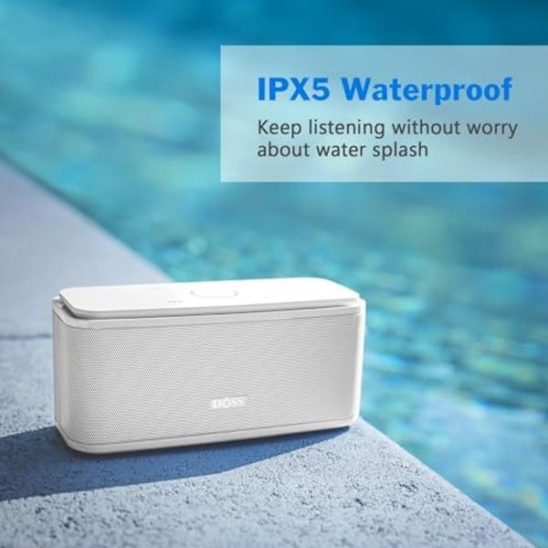 EBODA Bluetooth Shower Speaker, Portable Bluetooth Speakers, IP67 Waterproof Wireless Speaker with LED Light, 2000mAh, True Wireless Stereo, for Men and Women, Unique Music Gifts
