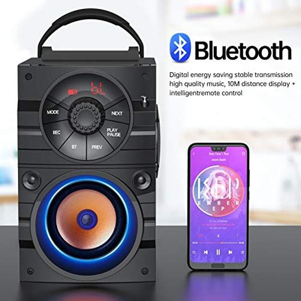 HAISSKY Bluetooth Shower Speakers, Portable Wireless Speaker with Suction Cup, IP67 Waterproof Speaker with LED Light, Pairs Easily to Phones, Tablets, Computer, Gift for Men & Wom