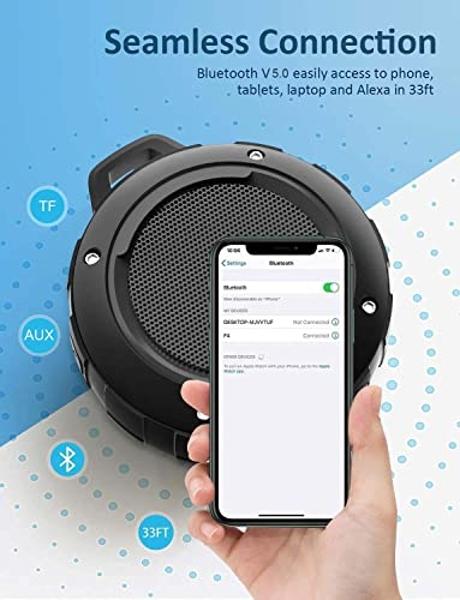 W-KING Bluetooth Speaker, 90W Max Portable Loud Speakers Wireless, IPX6 Waterproof Outdoor Speaker, 50W Deep Bass/2 Powerful Subwoofer/40H/Power Bank/Dual Pairing/EQ/TF/AUX/NFC for