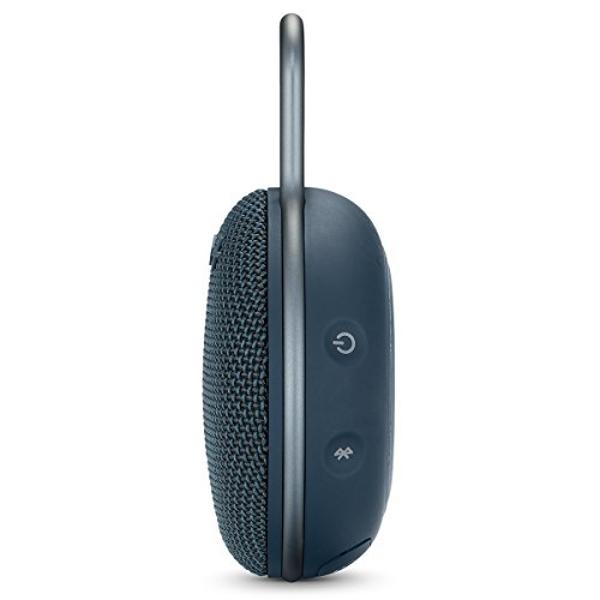 JBL Clip 3, Blue - Waterproof, Durable & Portable Bluetooth Speaker - Up to 10 Hours of Play - Includes Noise-Cancelling Speakerphone & Wireless Streaming