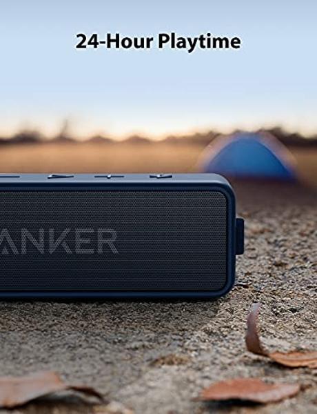 Anker Soundcore 2, 12W Dual-Driver, Portable Bluetooth Speakers for Daily Use, and Wireless , Extended Battery Life, 24-Hour Playtime, IPX7 Water Resistant, Built in Mic, 66 ft Blu