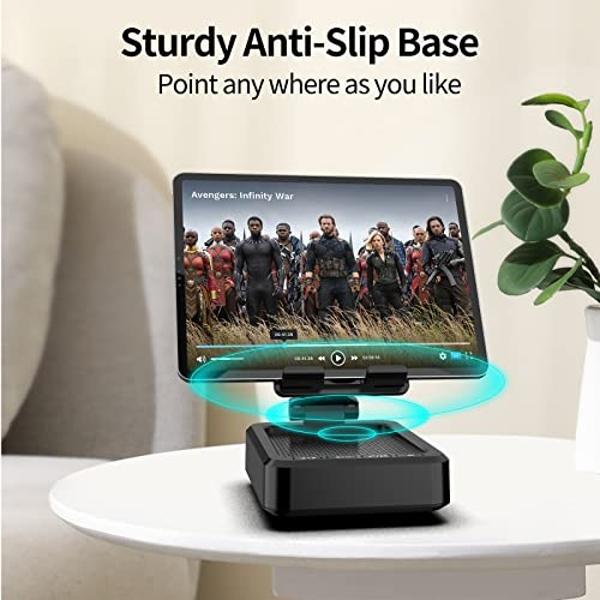 JTEMAN Tablet Stand Adjustable with Bluetooth Speakers,Kitchen Gadgets,Gifts for Women Men,Wireless Bluetooth Speaker Tablet Holder,Desk Mic Charging Sation Compatible with Phones 